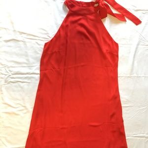WORTHINGTON Fiery Red Halter Dress NWT Size 8